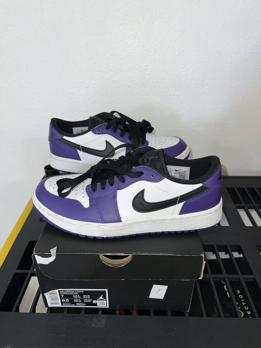 Size 7 - Air Jordan 1 Golf Low Court Purple