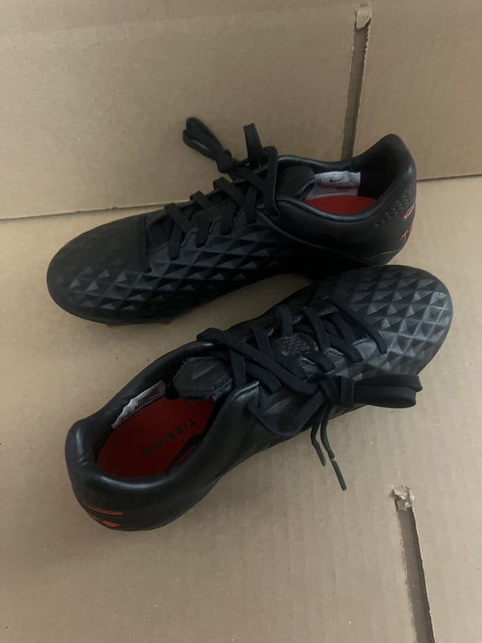 Nike Mens Legend 8 Pro FG Soccer Cleats Leather (AT6133 060) Black Red Size 4.5