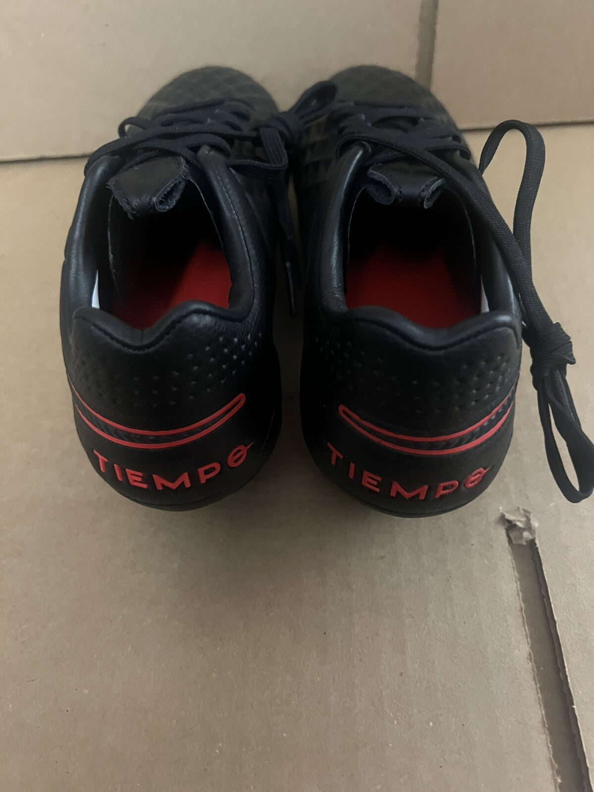 Nike Mens Legend 8 Pro FG Soccer Cleats Leather (AT6133 060) Black Red Size 4.5